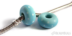 Aqua donut beads