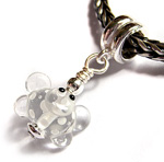 Butterfly silver core bead