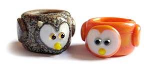 Owl dread bead