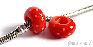 Red Spot donut beads