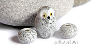 Hedwig Snowy owl bead