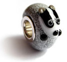 Zebra lampwork beads handmade jewellery jewelry
