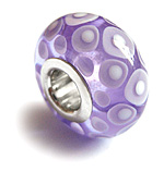 Lavender glass silver core